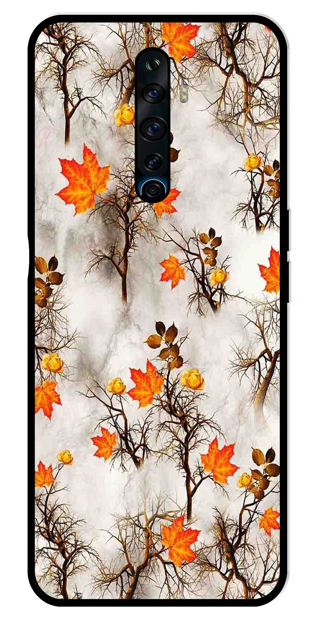 Autumn leaves Metal Mobile Case for Oppo Reno 2Z Autumn leaves Metal Mobile Case for Oppo Reno 2Z (Design No -55)