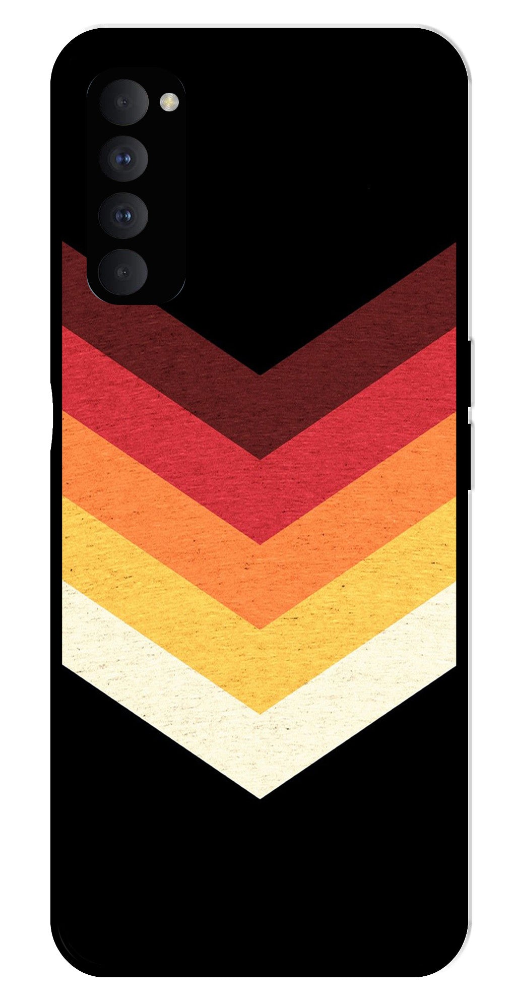 MultiColor Arrow Metal Mobile Case for Oppo Reno 4 Pro MultiColor Arrow Metal Mobile Case for Oppo Reno 4 Pro (Design No -04)