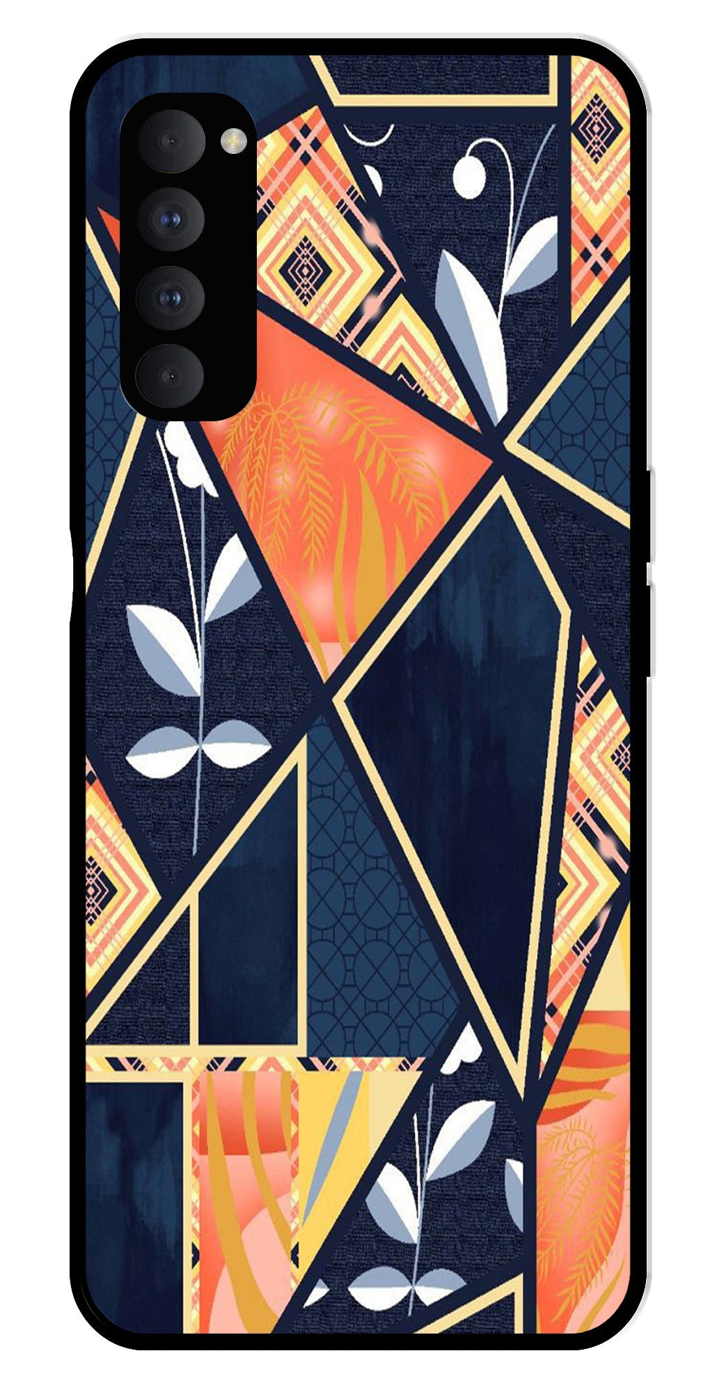 Marble Design Metal Mobile Case for Oppo Reno 4 Pro Marble Design Metal Mobile Case for Oppo Reno 4 Pro (Design No -07)
