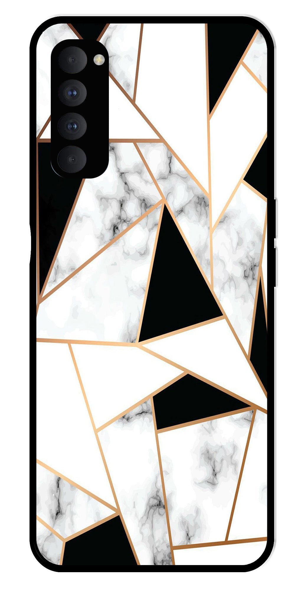 Marble Design2 Metal Mobile Case for Oppo Reno 4 Pro Marble Design2 Metal Mobile Case for Oppo Reno 4 Pro (Design No -08)
