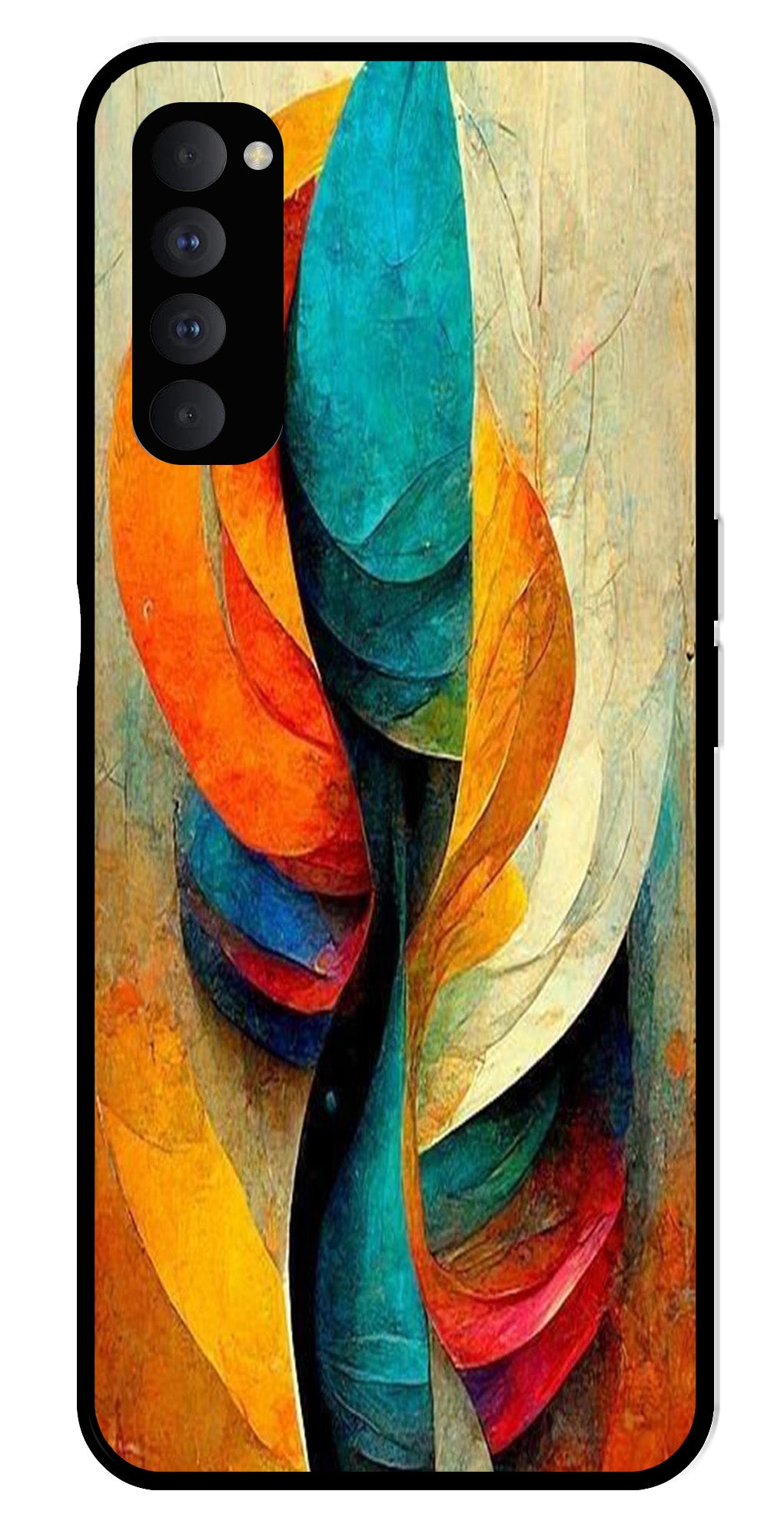 Modern Art Metal Mobile Case for Oppo Reno 4 Pro Modern Art Metal Mobile Case for Oppo Reno 4 Pro (Design No -11)