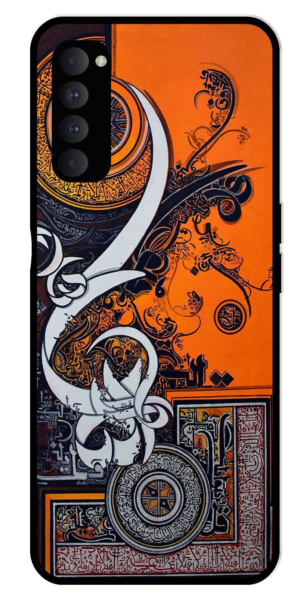 Qalander Art Metal Mobile Case for Oppo Reno 4 Pro Qalander Art Metal Mobile Case for Oppo Reno 4 Pro (Design No -16)