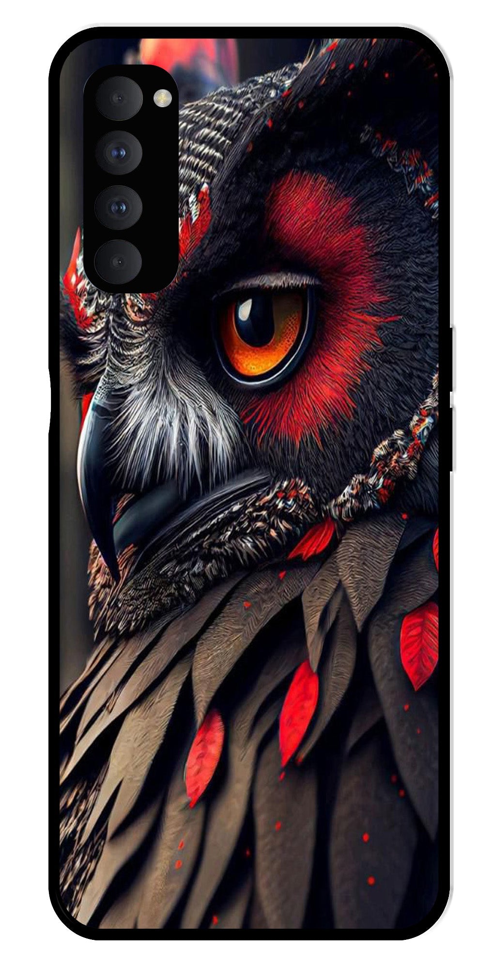 Owl Design Metal Mobile Case for Oppo Reno 4 Pro Owl Design Metal Mobile Case for Oppo Reno 4 Pro (Design No -26)