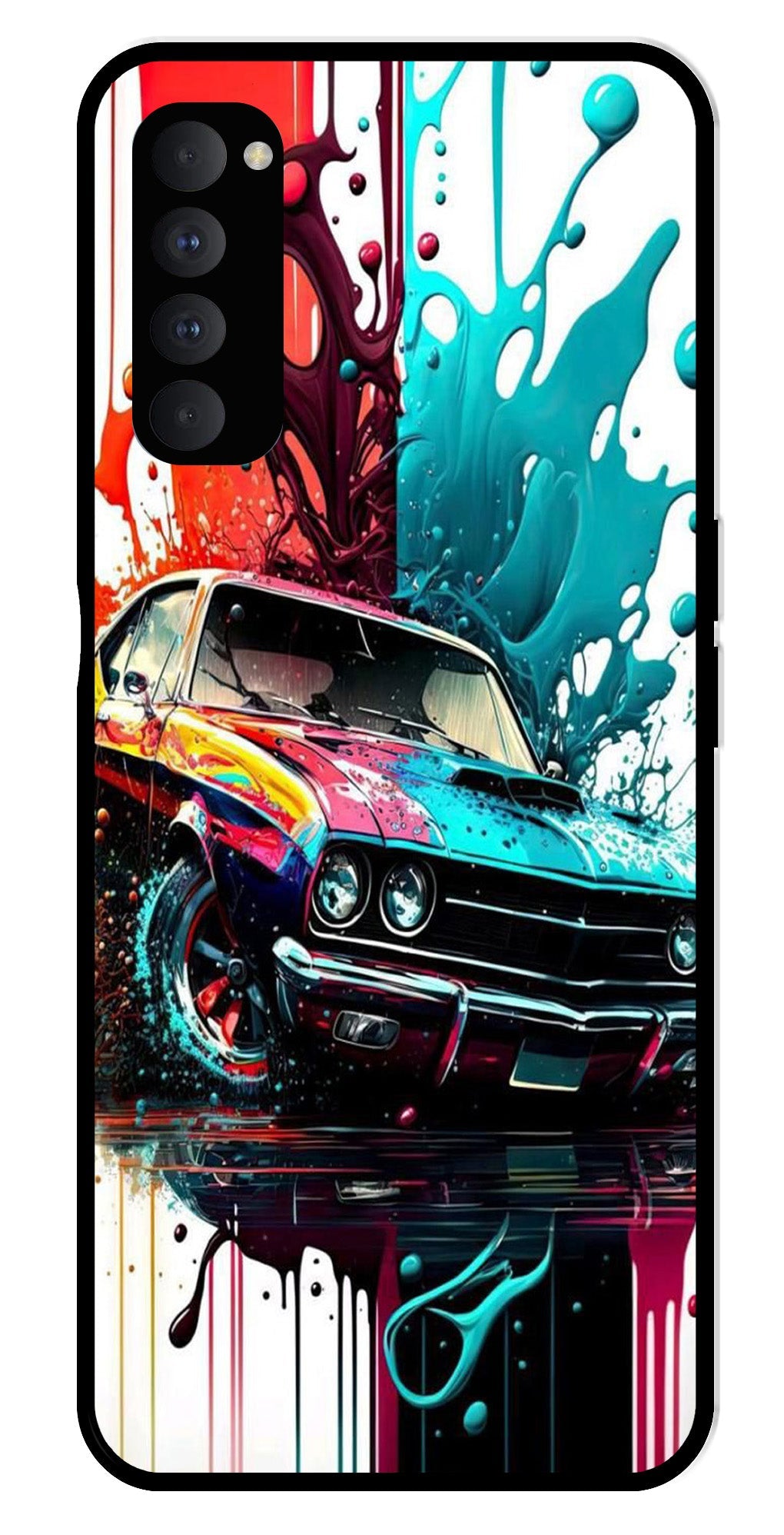 Vintage Car Metal Mobile Case for Oppo Reno 4 Pro Vintage Car Metal Mobile Case for Oppo Reno 4 Pro (Design No -29)