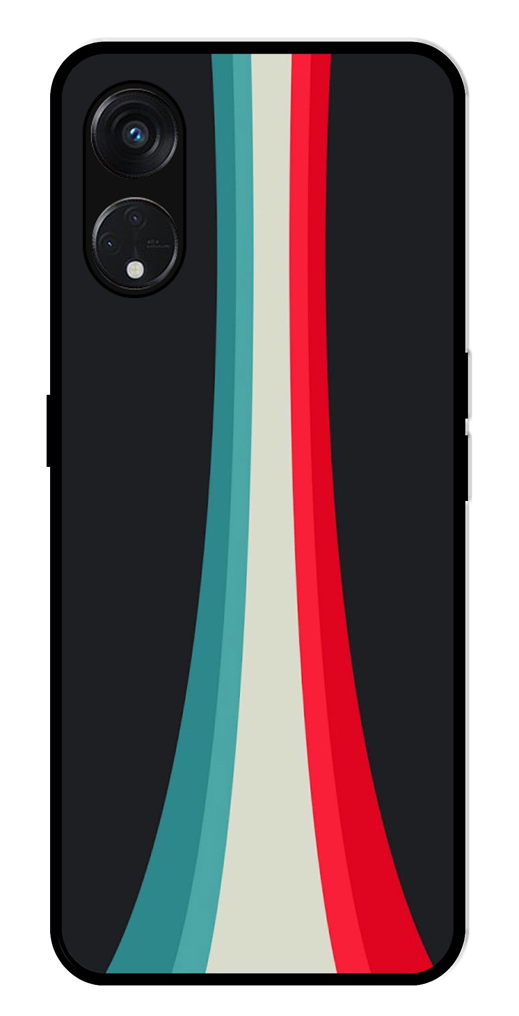 Modern Art Colorful Metal Mobile Case for Oppo Reno 8T Modern Art Colorful Metal Mobile Case for Oppo Reno 8T (Design No -48)