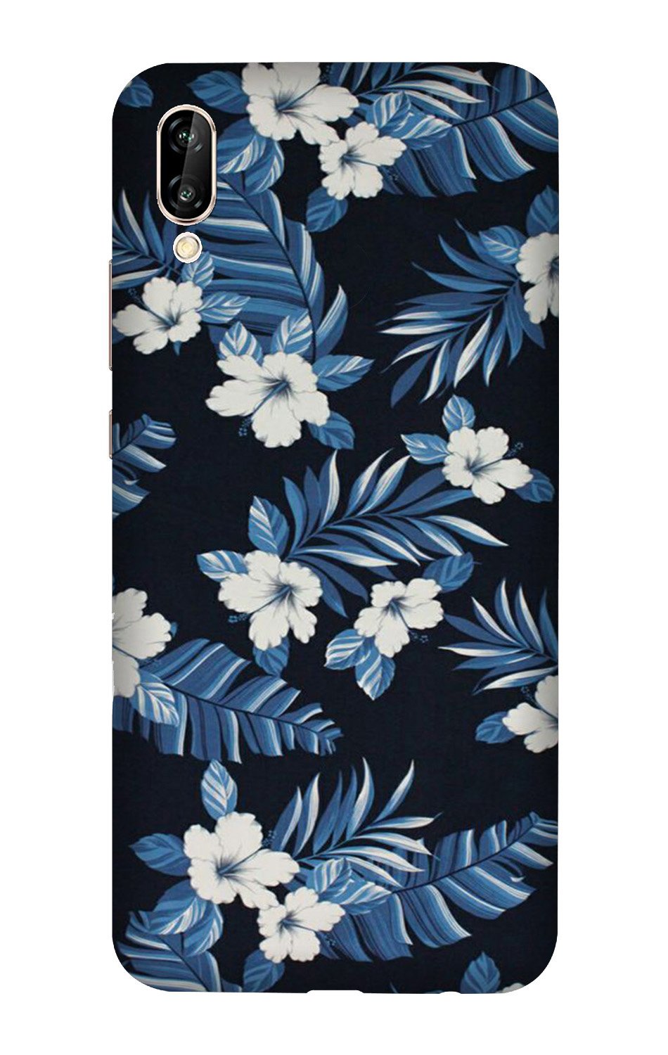 White flowers Blue Background2 Case for Vivo V11 Pro White flowers Blue Background2 Case for Vivo V11 Pro