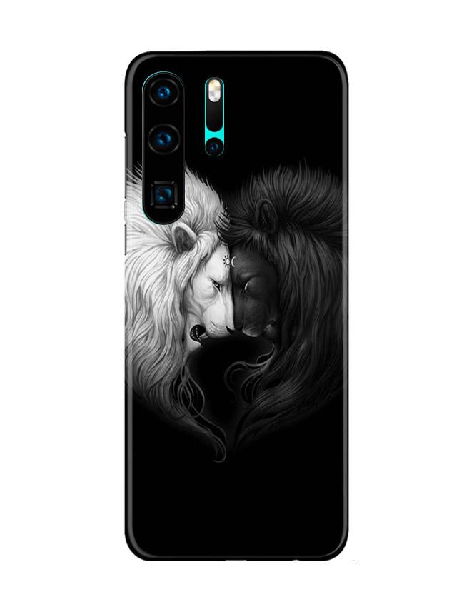 Dark White Lion Mobile Back Case for Huawei P30 Pro (Design - 140) Dark White Lion Case for Huawei P30 Pro (Design - 140)