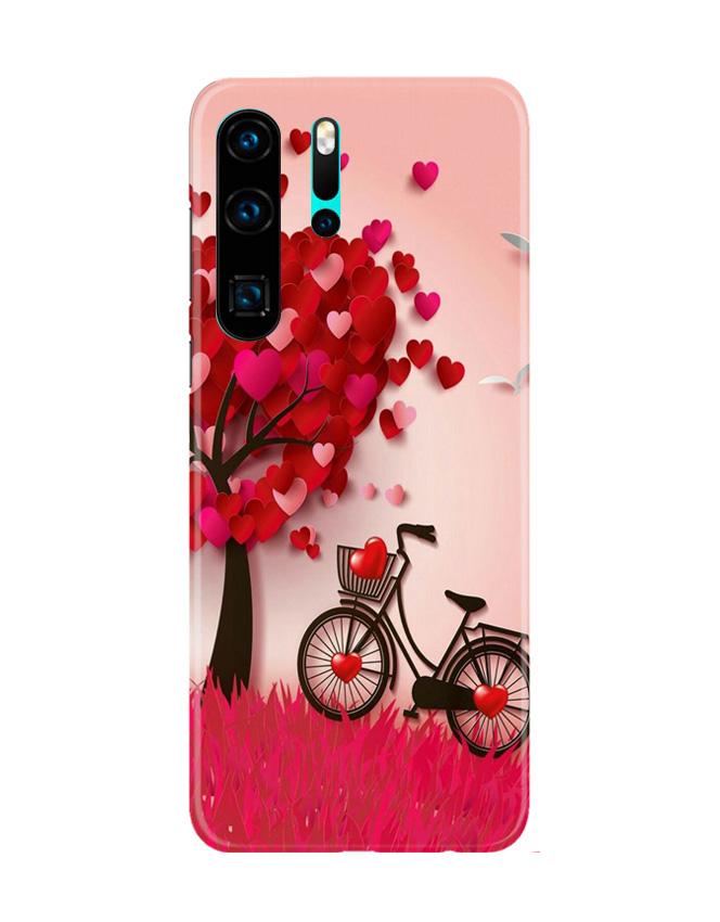 Red Heart Cycle Mobile Back Case for Huawei P30 Pro (Design - 222) Red Heart Cycle Case for Huawei P30 Pro (Design No. 222)