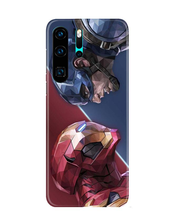 Ironman Captain America Mobile Back Case for Huawei P30 Pro (Design - 245) Ironman Captain America Case for Huawei P30 Pro (Design No. 245)