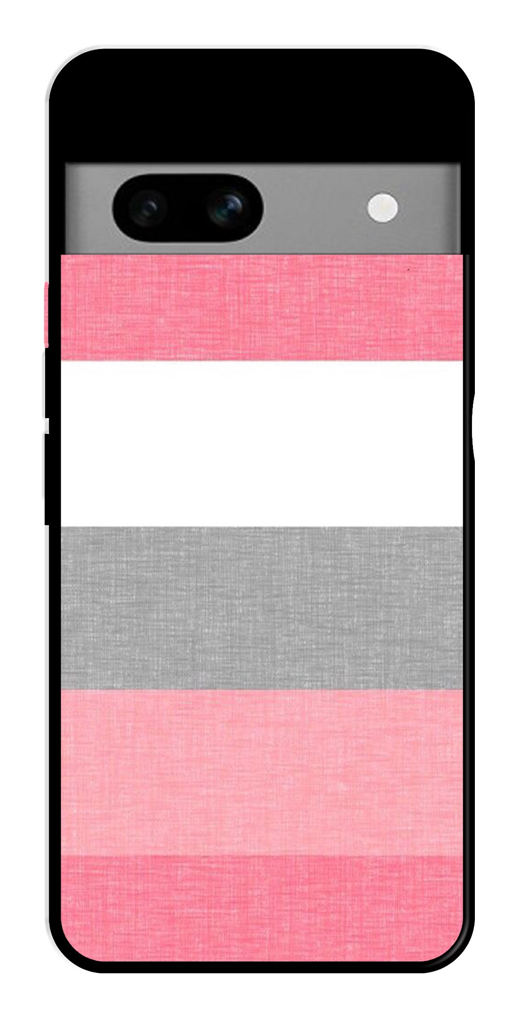 Pink Pattern Metal Mobile Case for Google Pixel 6a Pink Pattern Metal Mobile Case for Google Pixel 6a (Design No -23)