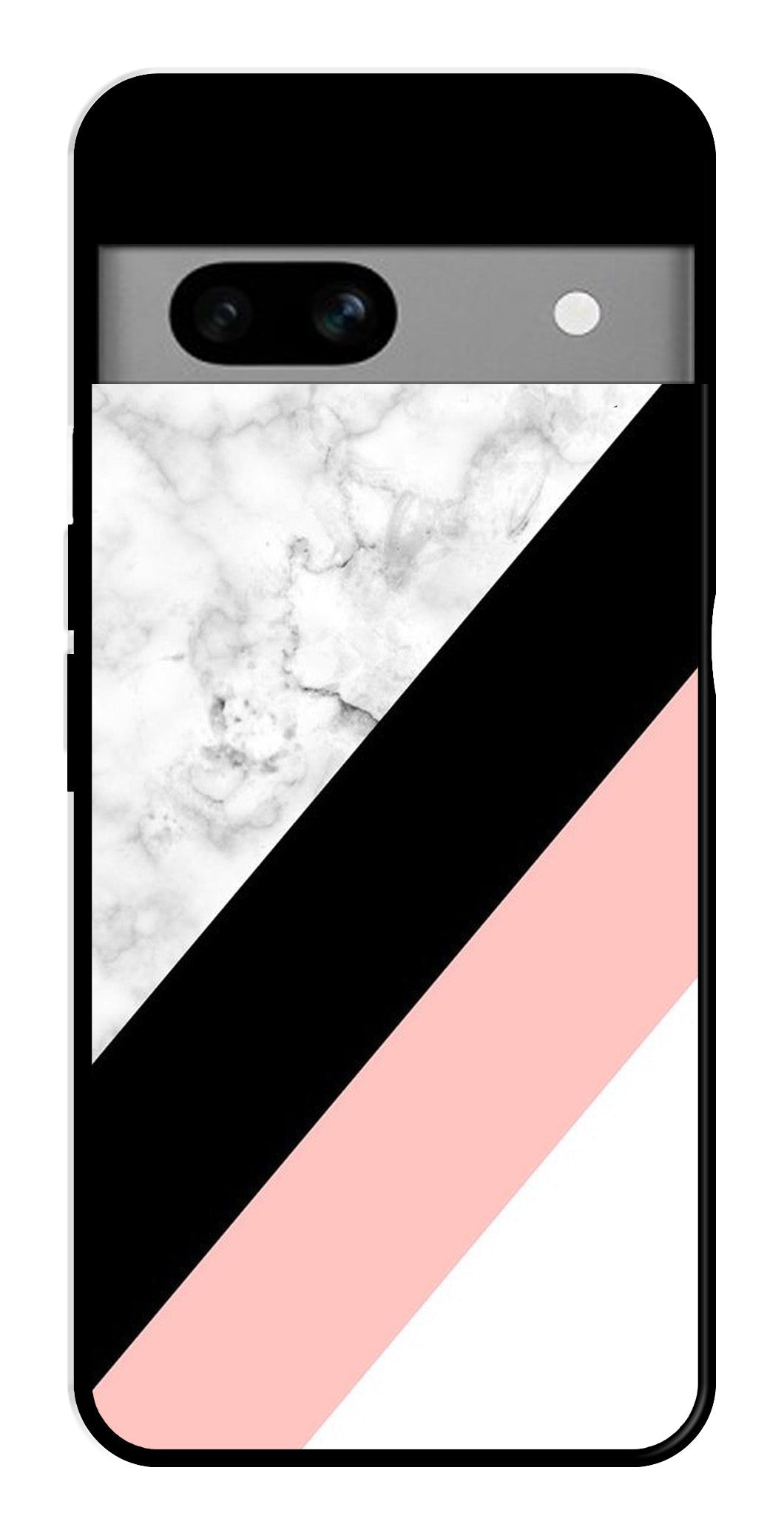 Marble Design Metal Mobile Case for Google Pixel 6a Marble Design Metal Mobile Case for Google Pixel 6a (Design No -24)