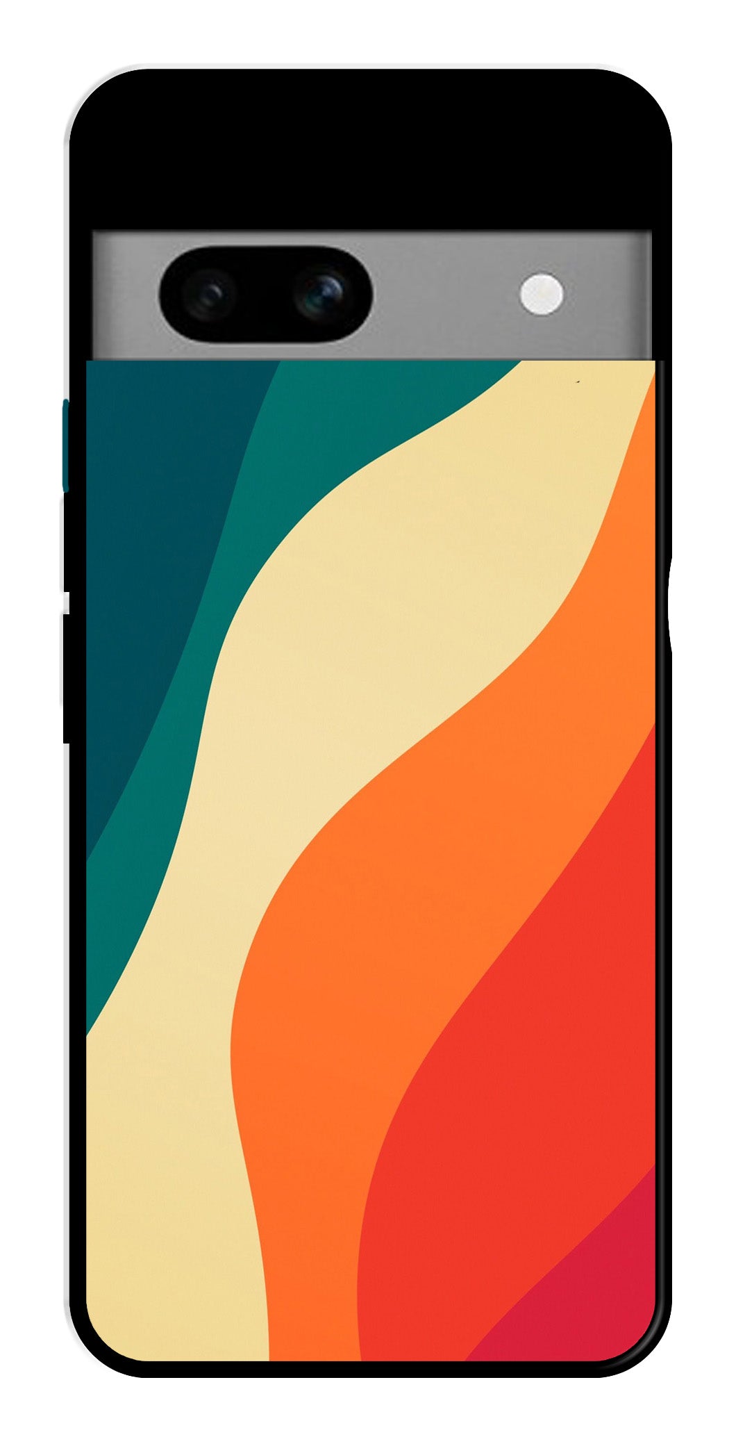 Muted Rainbow Metal Mobile Case for Google Pixel 6a Muted Rainbow Metal Mobile Case for Google Pixel 6a (Design No -39)