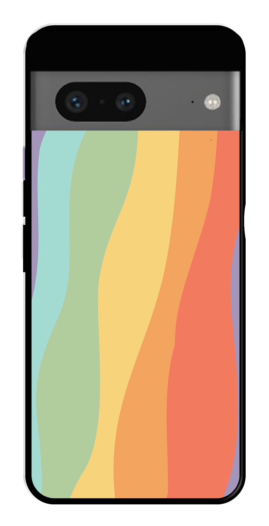 Muted Rainbow Metal Mobile Case for Google Pixel 7 Muted Rainbow Metal Mobile Case for Google Pixel 7 (Design No -02)
