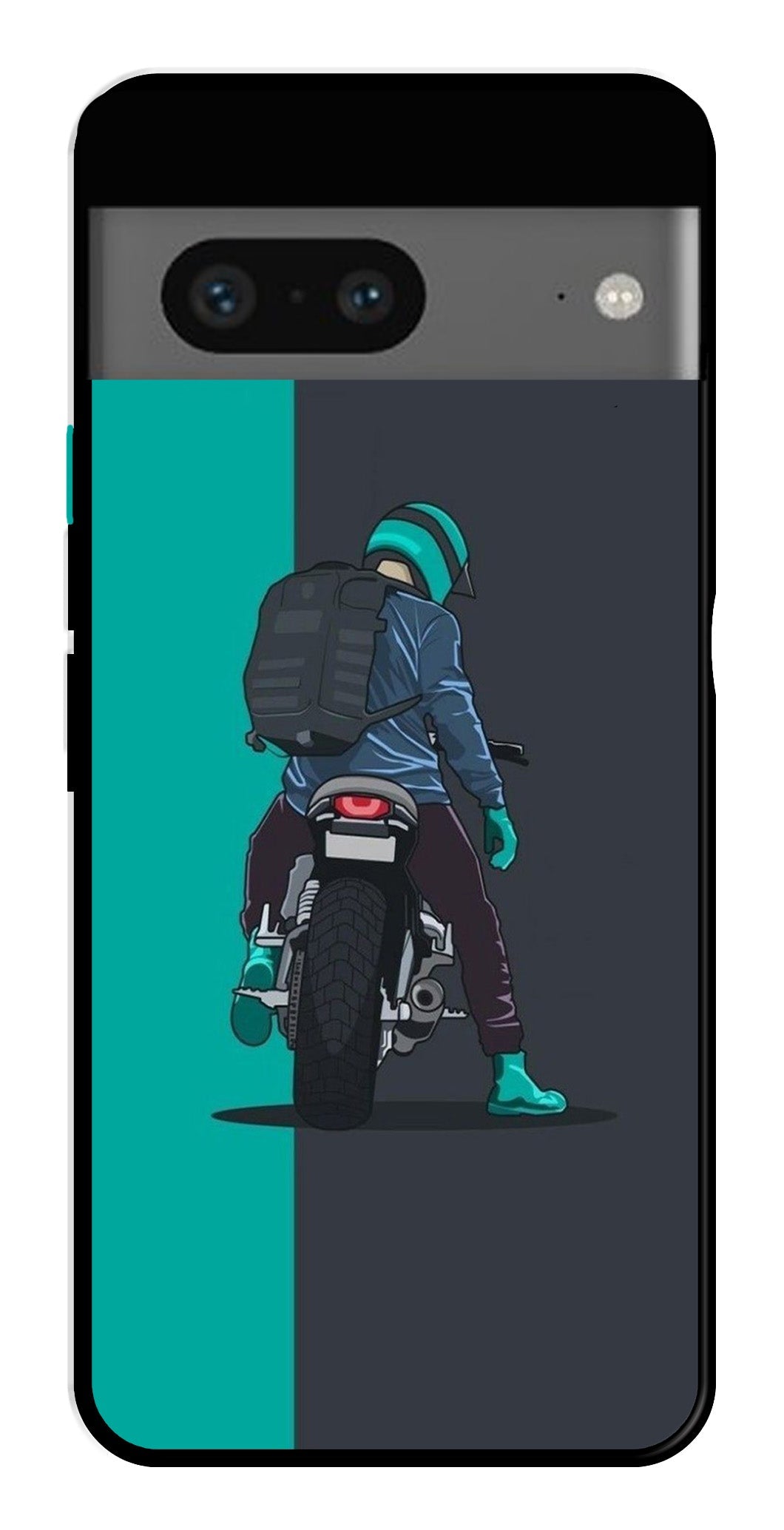 Bike Lover Metal Mobile Case for Google Pixel 7 Bike Lover Metal Mobile Case for Google Pixel 7 (Design No -05)