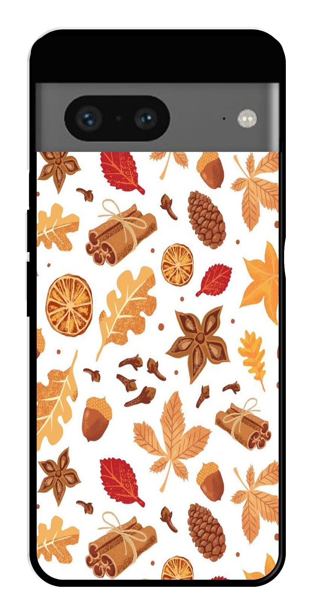 Autumn Leaf Metal Mobile Case for Google Pixel 7 Autumn Leaf Metal Mobile Case for Google Pixel 7 (Design No -19)