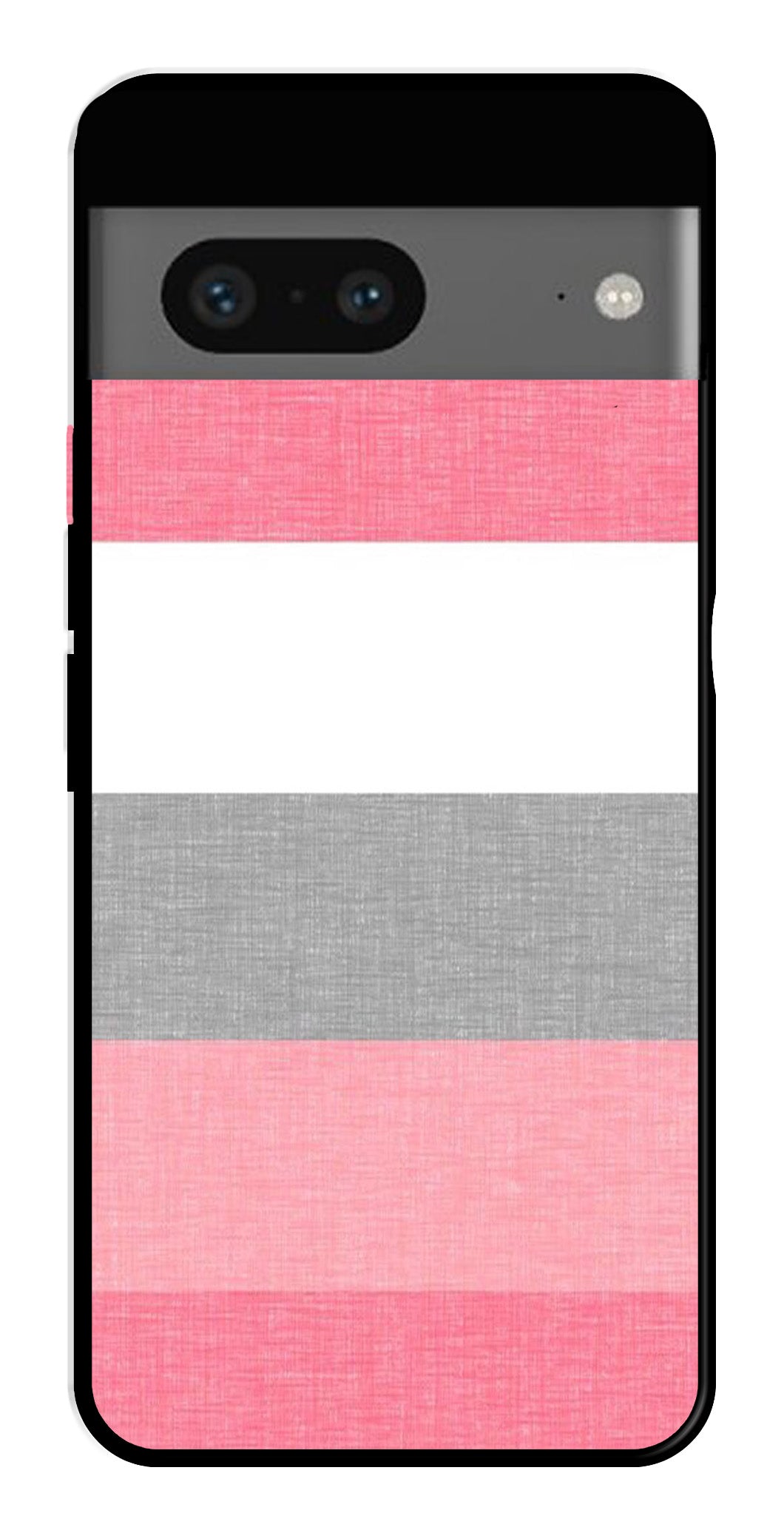 Pink Pattern Metal Mobile Case for Google Pixel 7 Pink Pattern Metal Mobile Case for Google Pixel 7 (Design No -23)