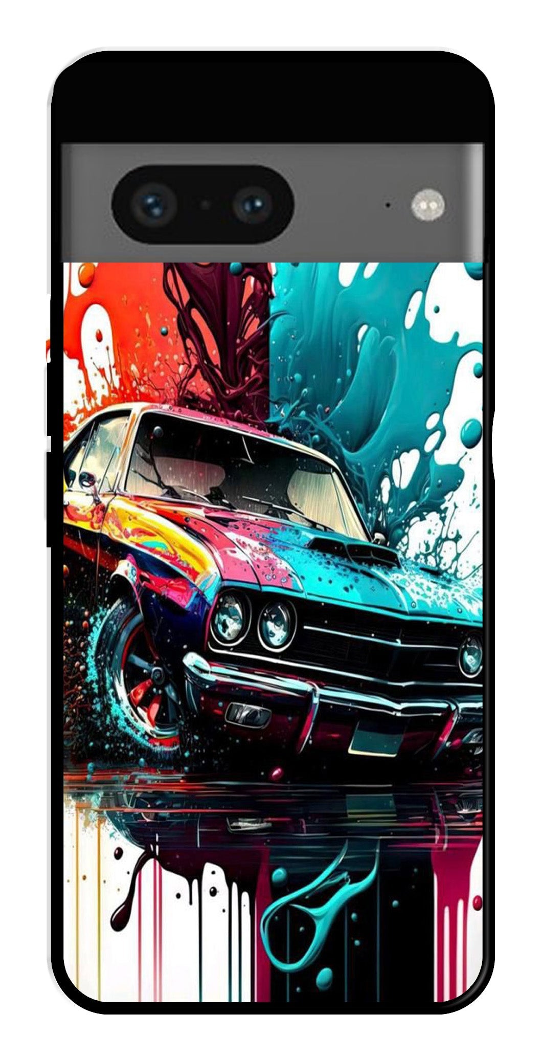 Vintage Car Metal Mobile Case for Google Pixel 7 Vintage Car Metal Mobile Case for Google Pixel 7 (Design No -29)