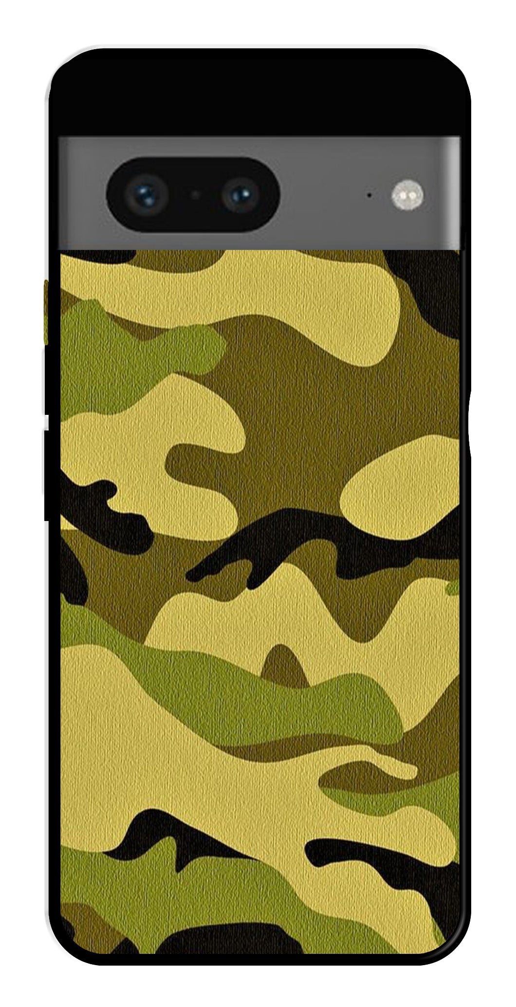 Army Pattern Metal Mobile Case for Google Pixel 7 Army Pattern Metal Mobile Case for Google Pixel 7 (Design No -35)