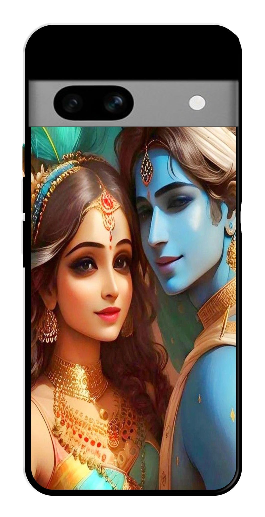 Lord Radha Krishna Metal Mobile Case for Google Pixel 7a Lord Radha Krishna Metal Mobile Case for Google Pixel 7a (Design No -01)