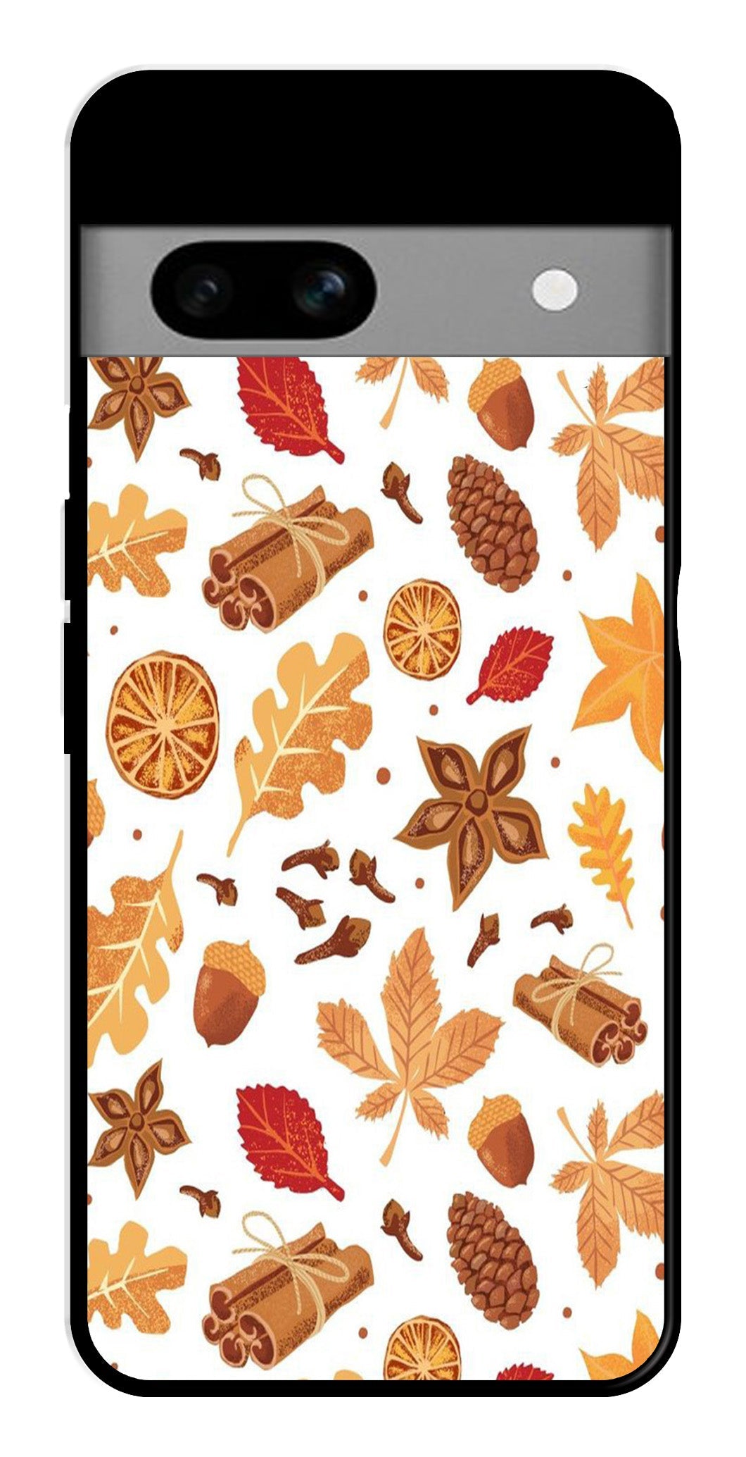 Autumn Leaf Metal Mobile Case for Google Pixel 7a Autumn Leaf Metal Mobile Case for Google Pixel 7a (Design No -19)