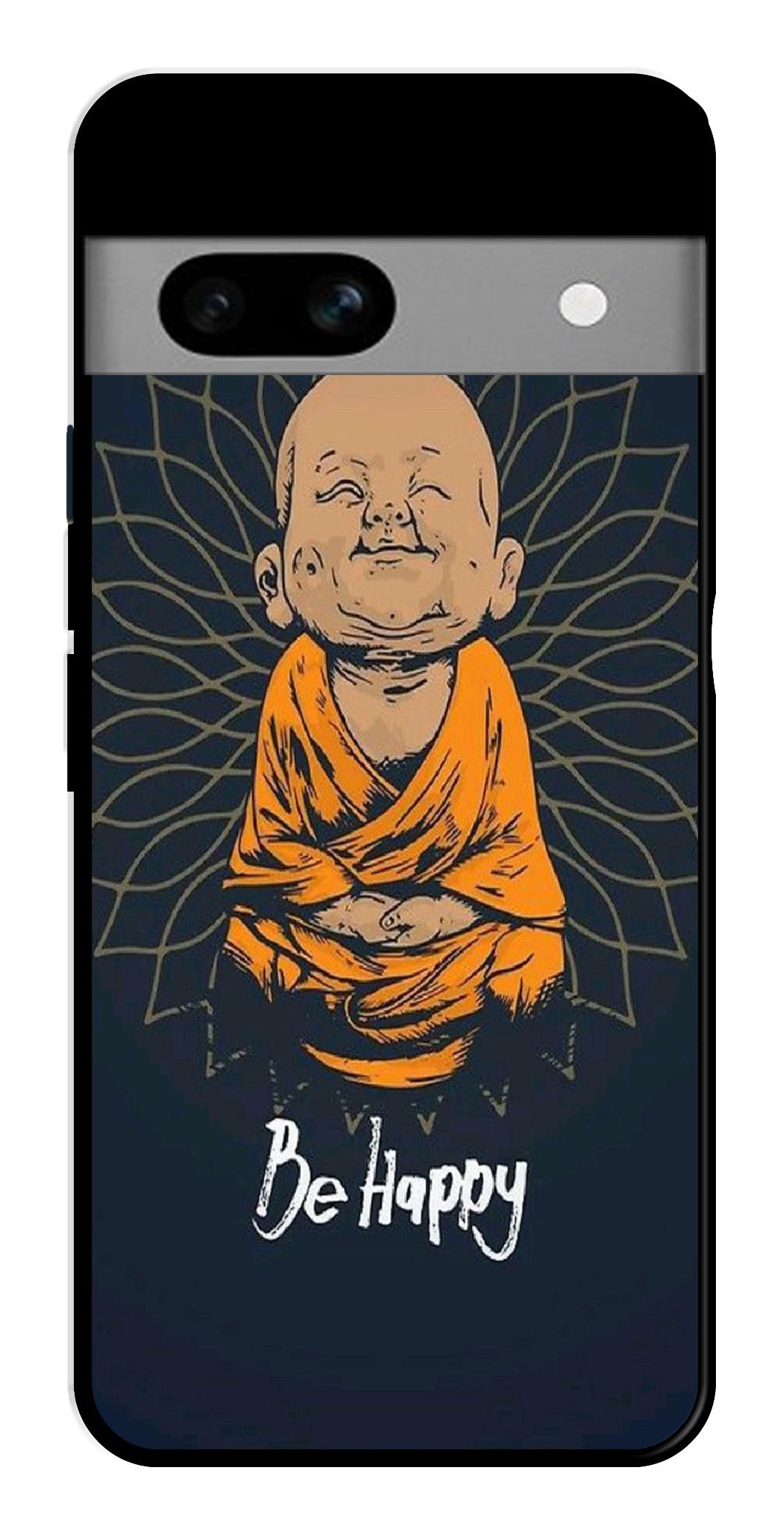 Be Happy Metal Mobile Case for Google Pixel 7a Be Happy Metal Mobile Case for Google Pixel 7a (Design No -27)