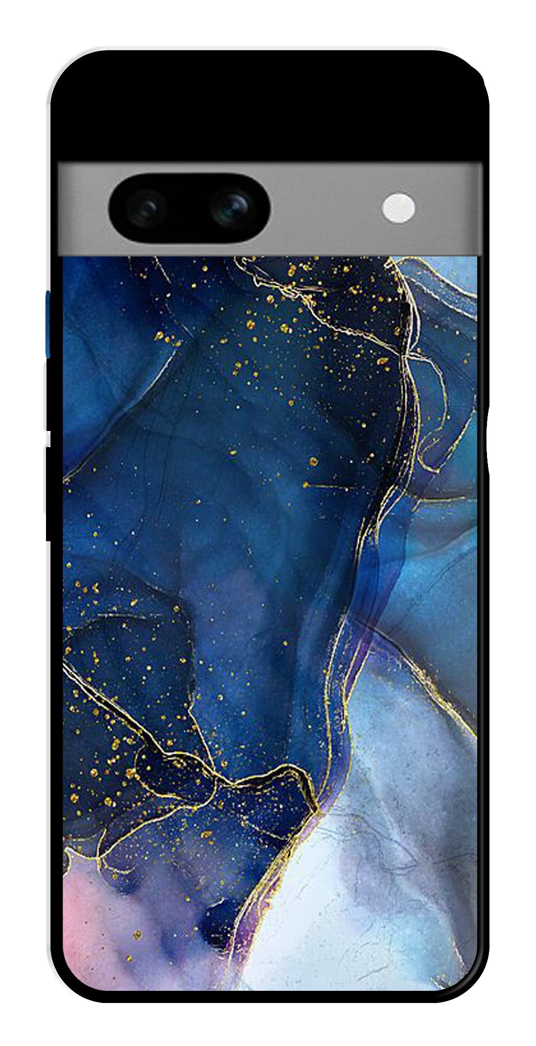 Blue Marble Metal Mobile Case for Google Pixel 7a Blue Marble Metal Mobile Case for Google Pixel 7a (Design No -34)