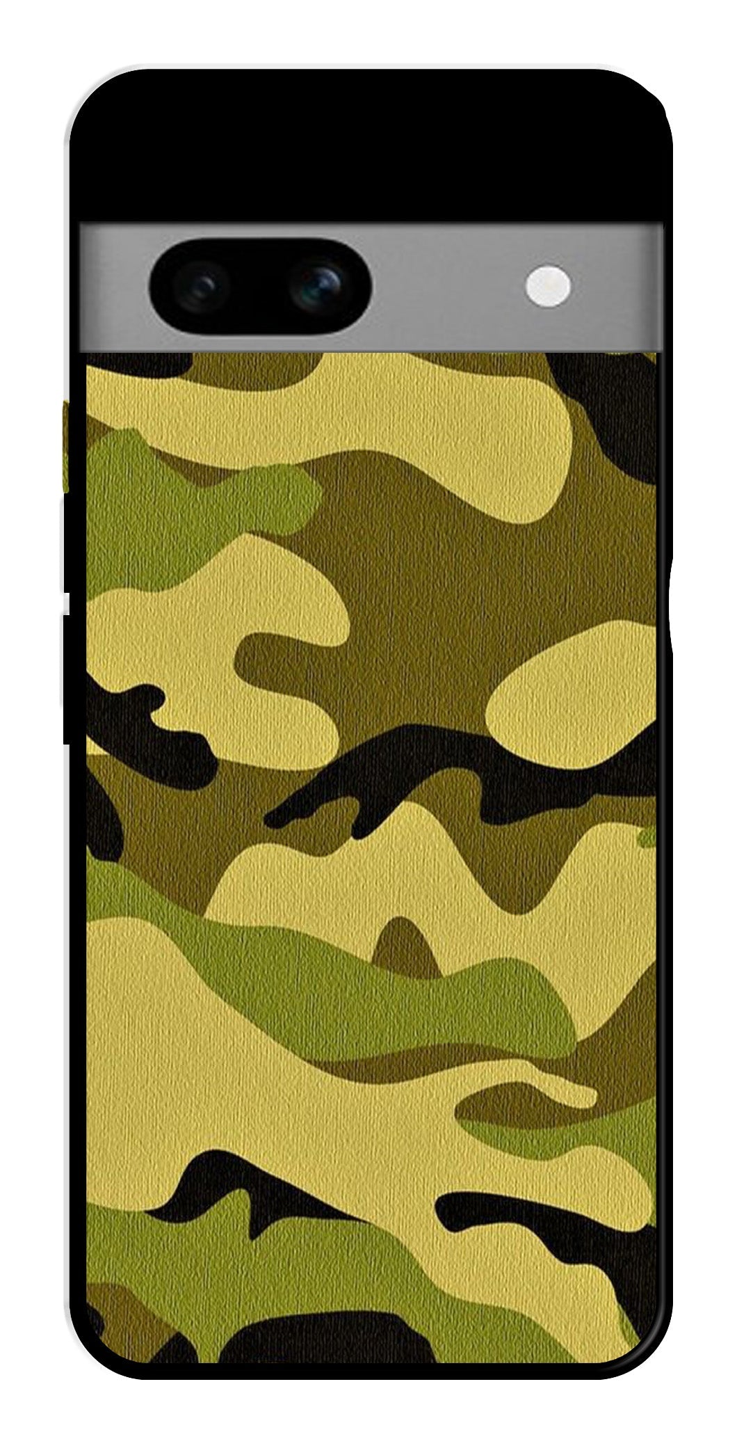 Army Pattern Metal Mobile Case for Google Pixel 7a Army Pattern Metal Mobile Case for Google Pixel 7a (Design No -35)