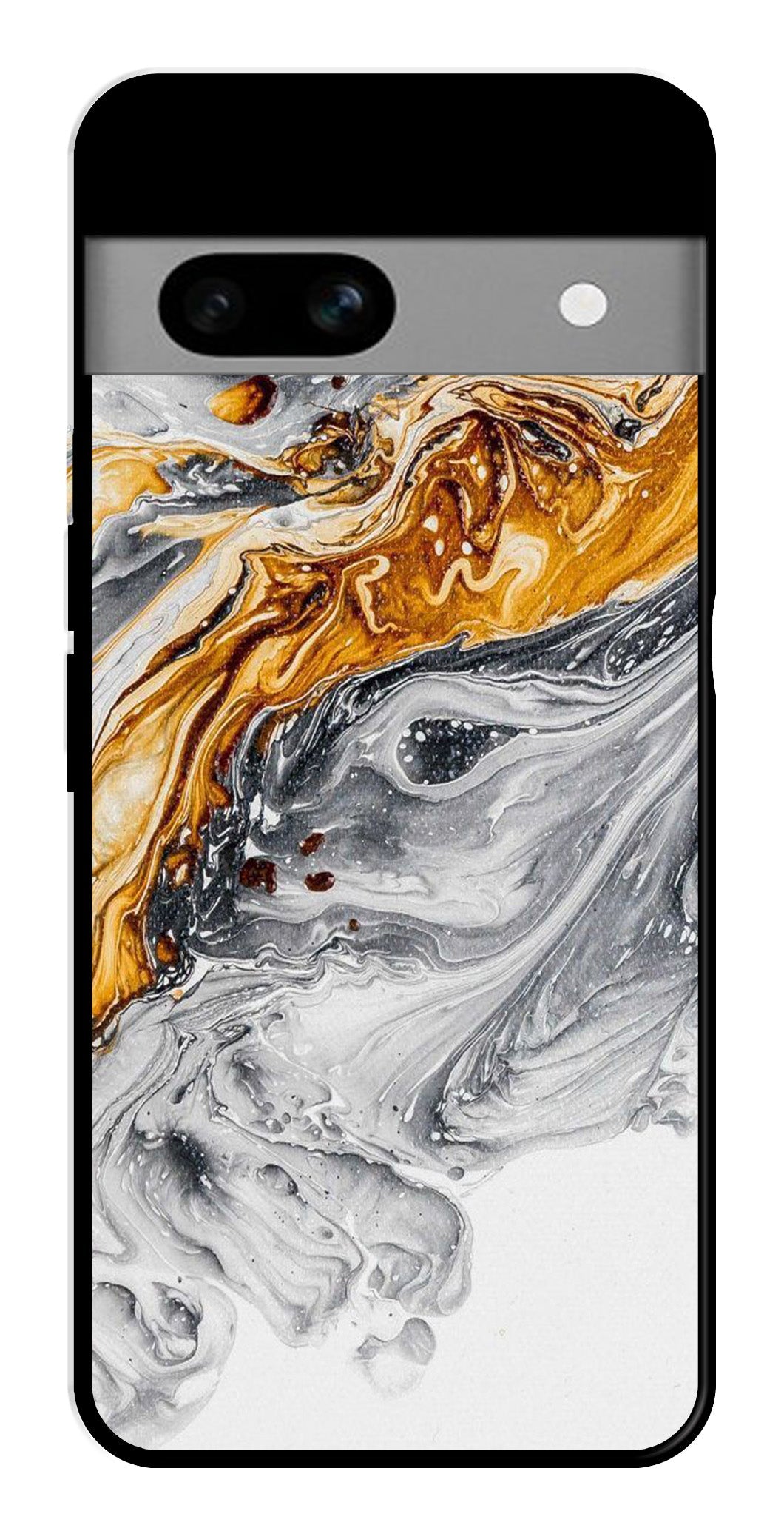 Marble Pattern Metal Mobile Case for Google Pixel 7a Marble Pattern Metal Mobile Case for Google Pixel 7a (Design No -36)