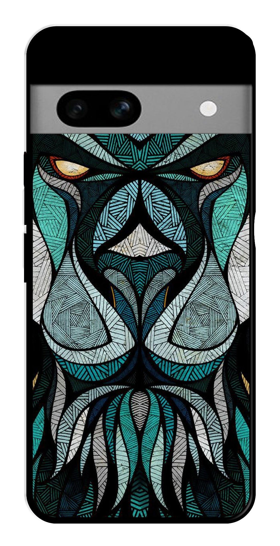 Lion Pattern Metal Mobile Case for Google Pixel 7a Lion Pattern Metal Mobile Case for Google Pixel 7a (Design No -40)
