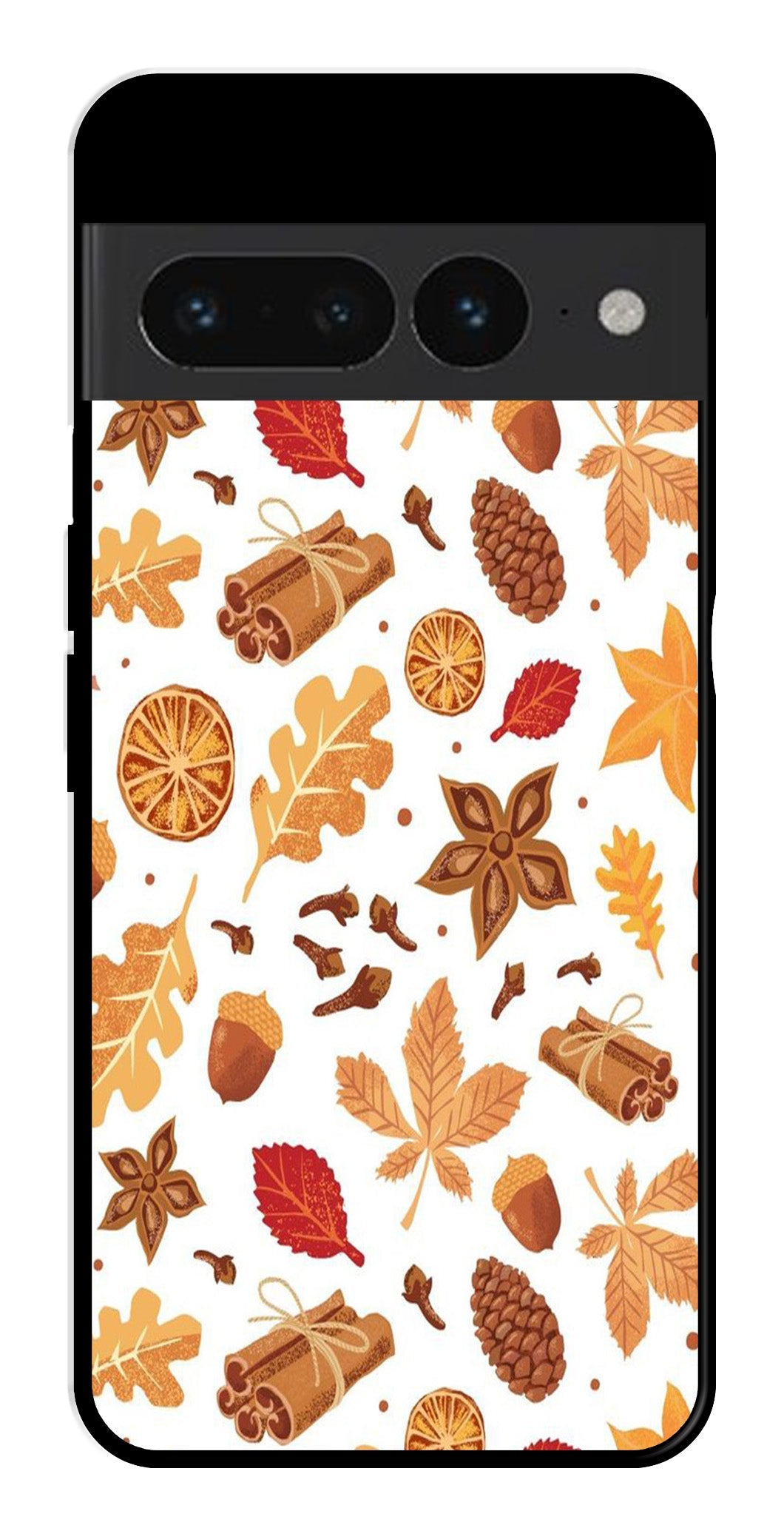 Autumn Leaf Metal Mobile Case for Google Pixel 7 Pro Autumn Leaf Metal Mobile Case for Google Pixel 7 Pro (Design No -19)