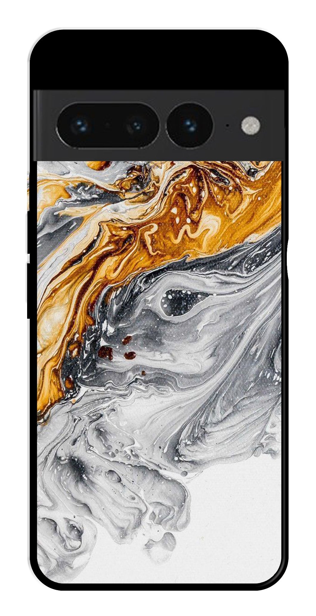 Marble Pattern Metal Mobile Case for Google Pixel 7 Pro Marble Pattern Metal Mobile Case for Google Pixel 7 Pro (Design No -36)