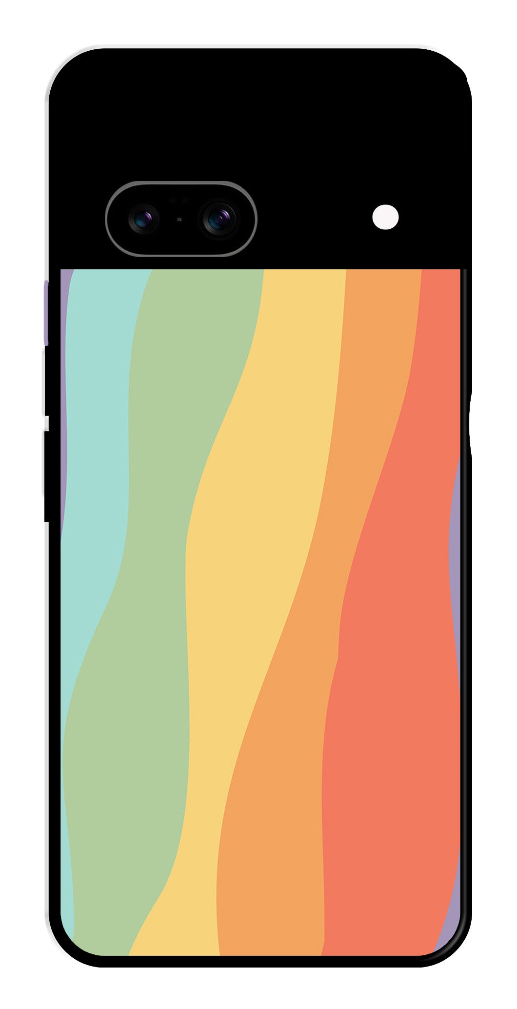 Muted Rainbow Metal Mobile Case for Google Pixel 8 Muted Rainbow Metal Mobile Case for Google Pixel 8 (Design No -02)