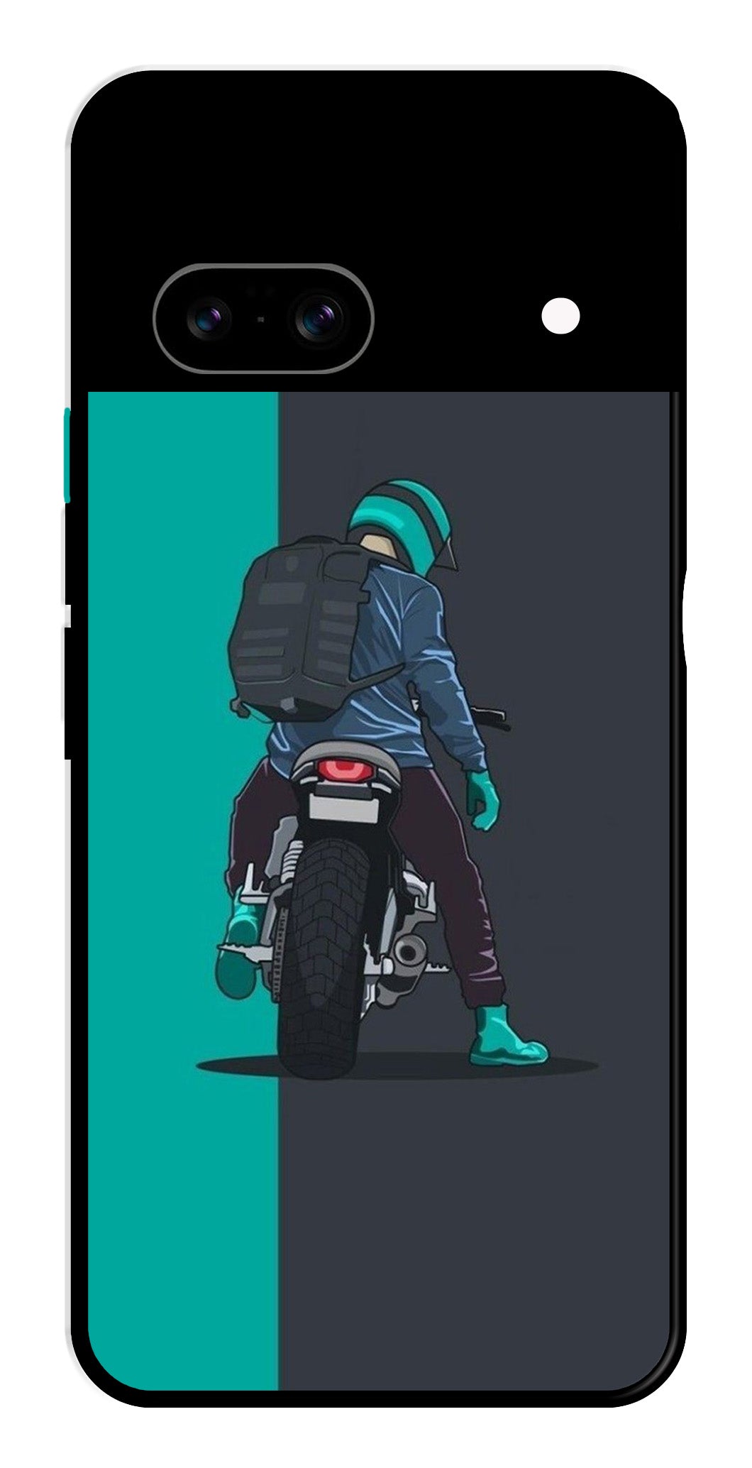 Bike Lover Metal Mobile Case for Google Pixel 8 Bike Lover Metal Mobile Case for Google Pixel 8 (Design No -05)