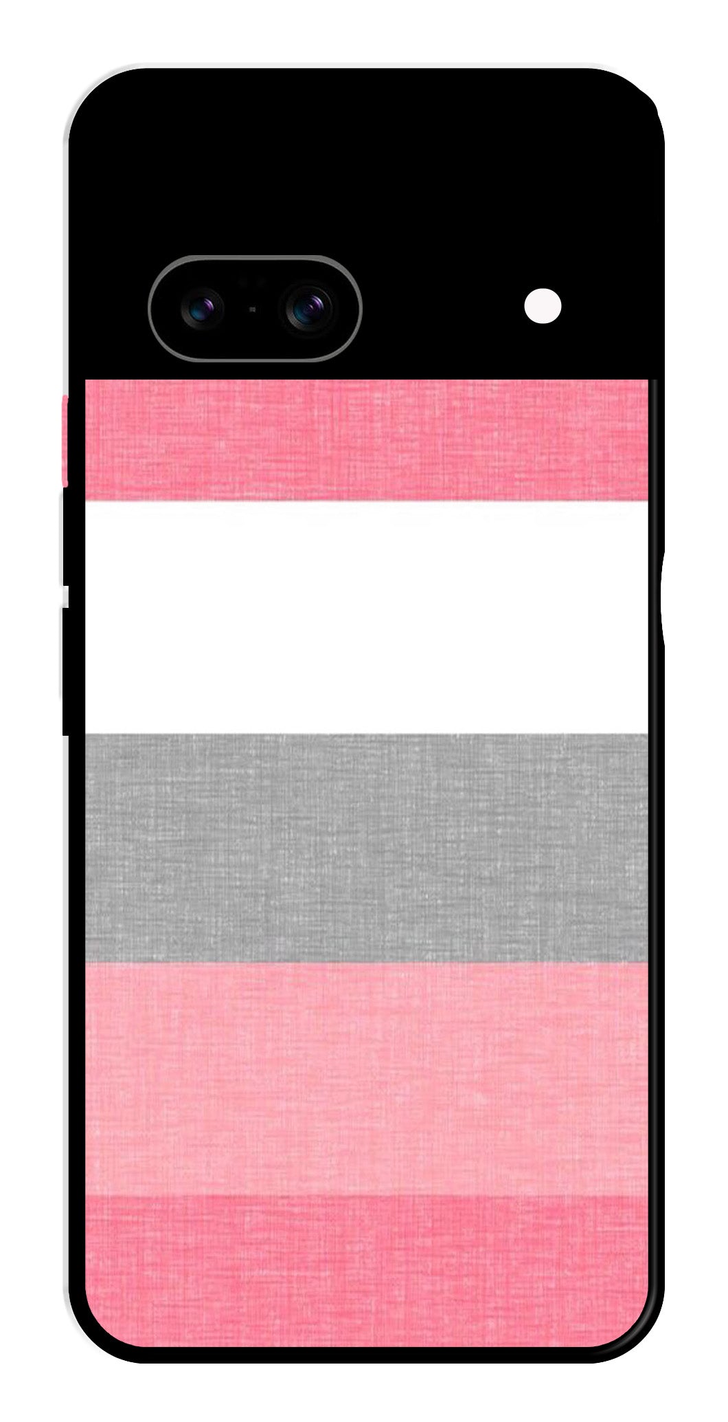 Pink Pattern Metal Mobile Case for Google Pixel 8 Pink Pattern Metal Mobile Case for Google Pixel 8 (Design No -23)