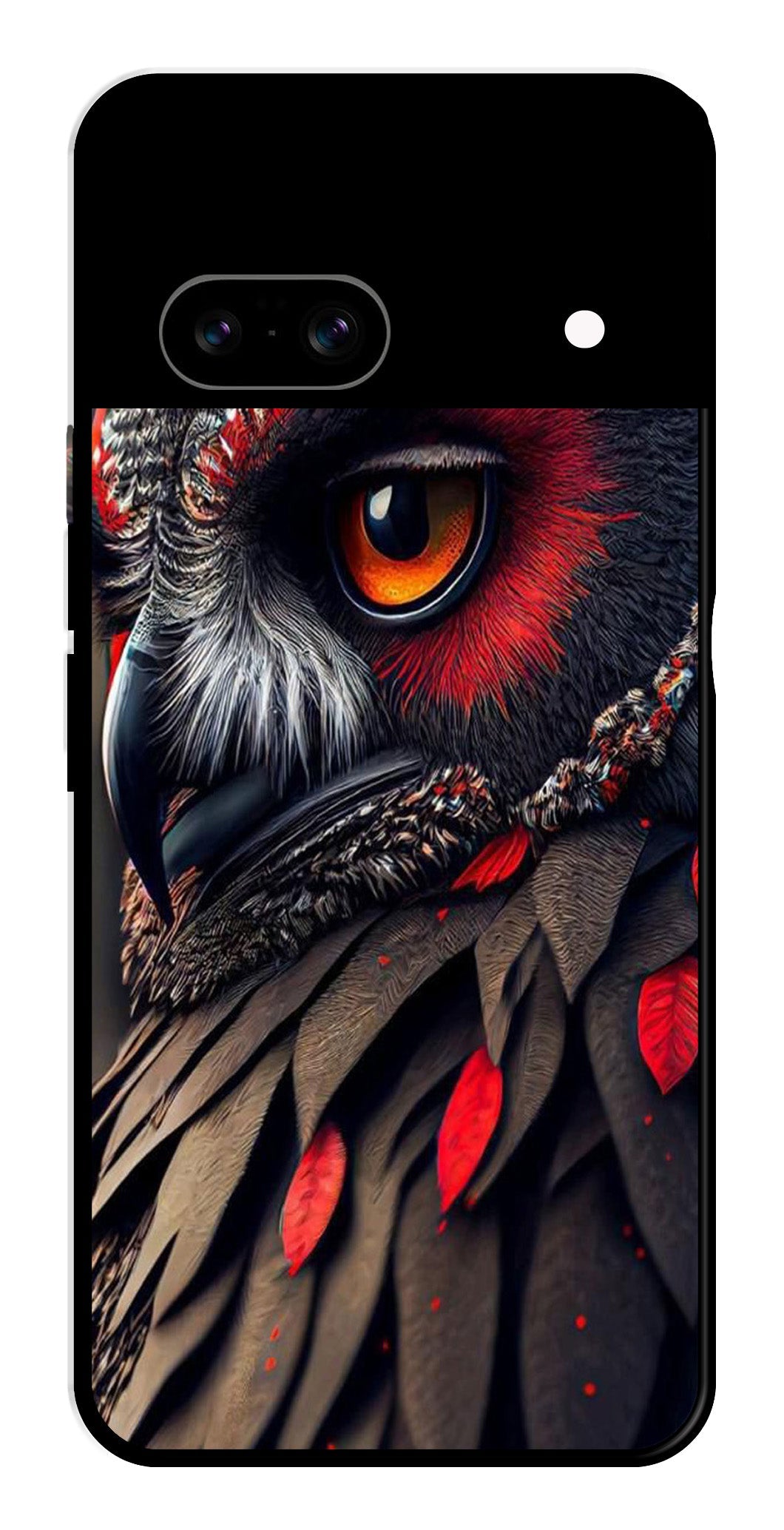 Owl Design Metal Mobile Case for Google Pixel 8 Owl Design Metal Mobile Case for Google Pixel 8 (Design No -26)