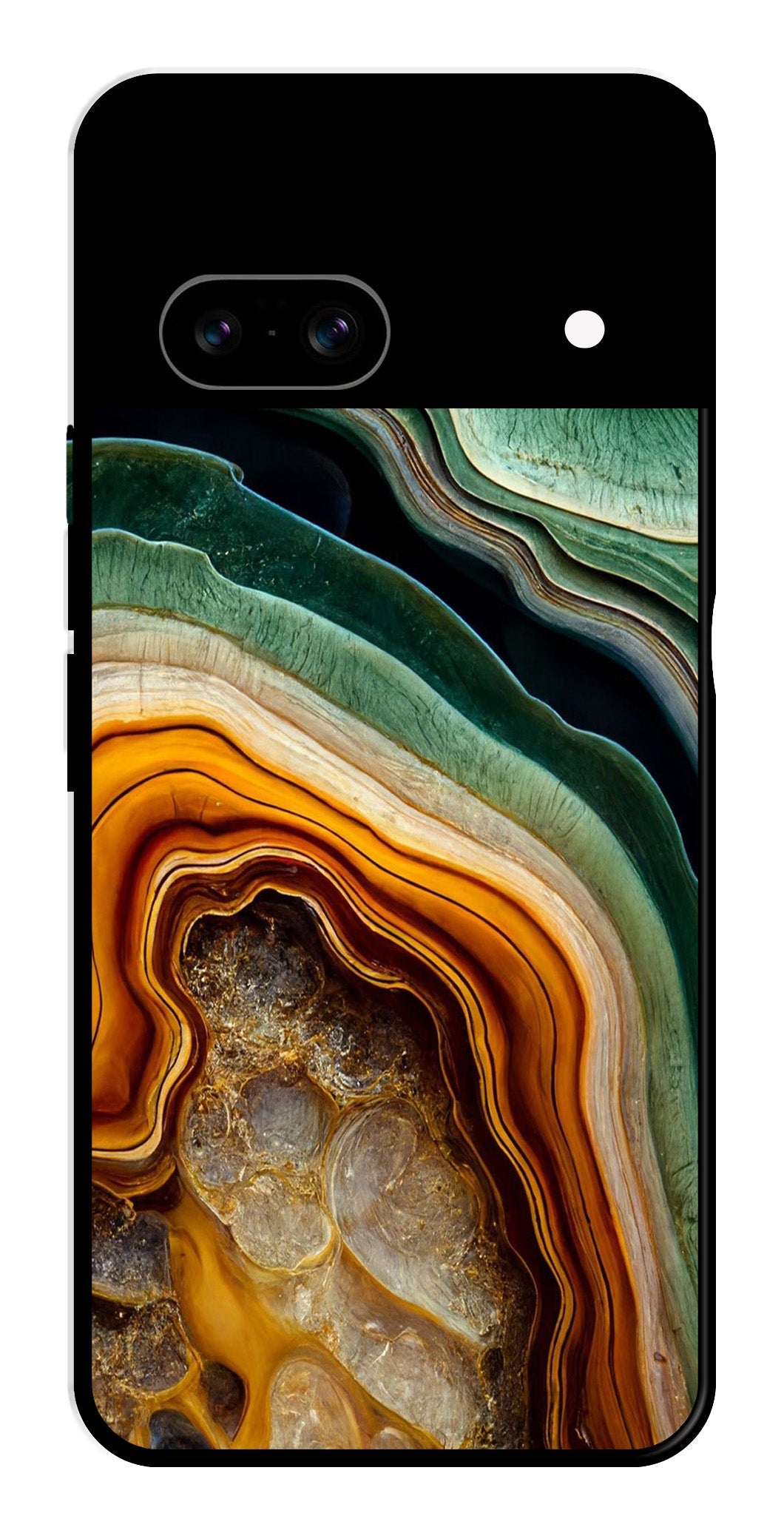 Marble Design Metal Mobile Case for Google Pixel 8 Marble Design Metal Mobile Case for Google Pixel 8 (Design No -28)