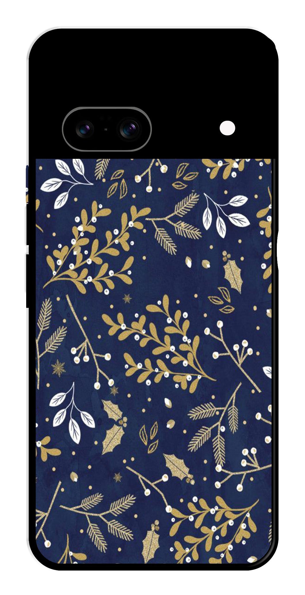 Floral Pattern Metal Mobile Case for Google Pixel 8 Floral Pattern Metal Mobile Case for Google Pixel 8 (Design No -52)