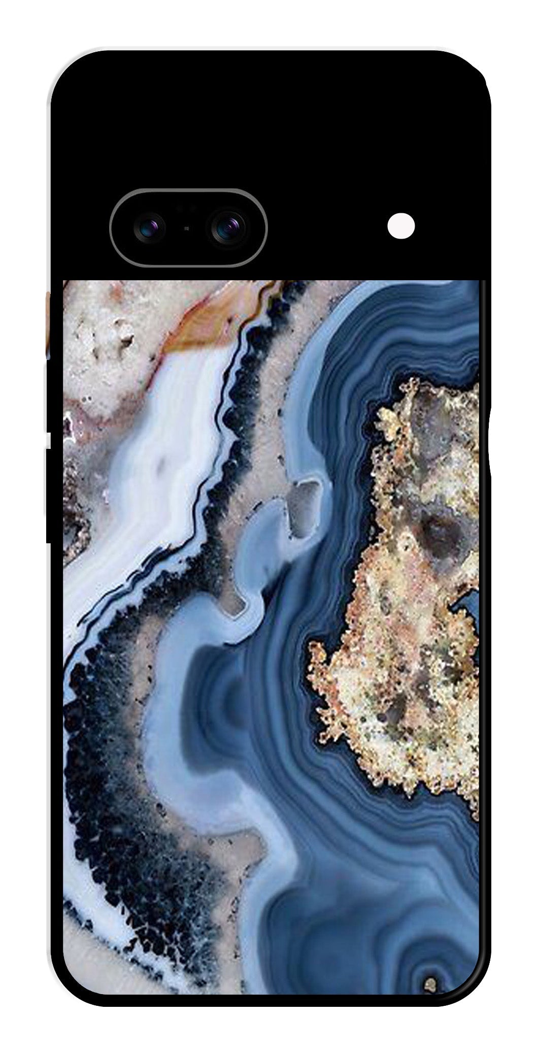 Marble Design Metal Mobile Case for Google Pixel 8 Marble Design Metal Mobile Case for Google Pixel 8 (Design No -53)