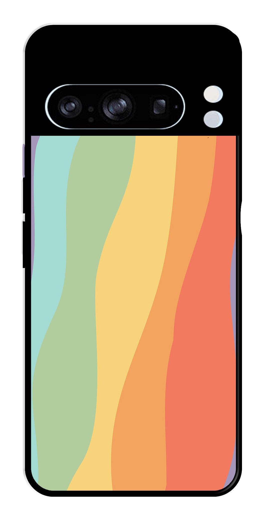 Muted Rainbow Metal Mobile Case for Google Pixel 8 Pro Muted Rainbow Metal Mobile Case for Google Pixel 8 Pro (Design No -02)