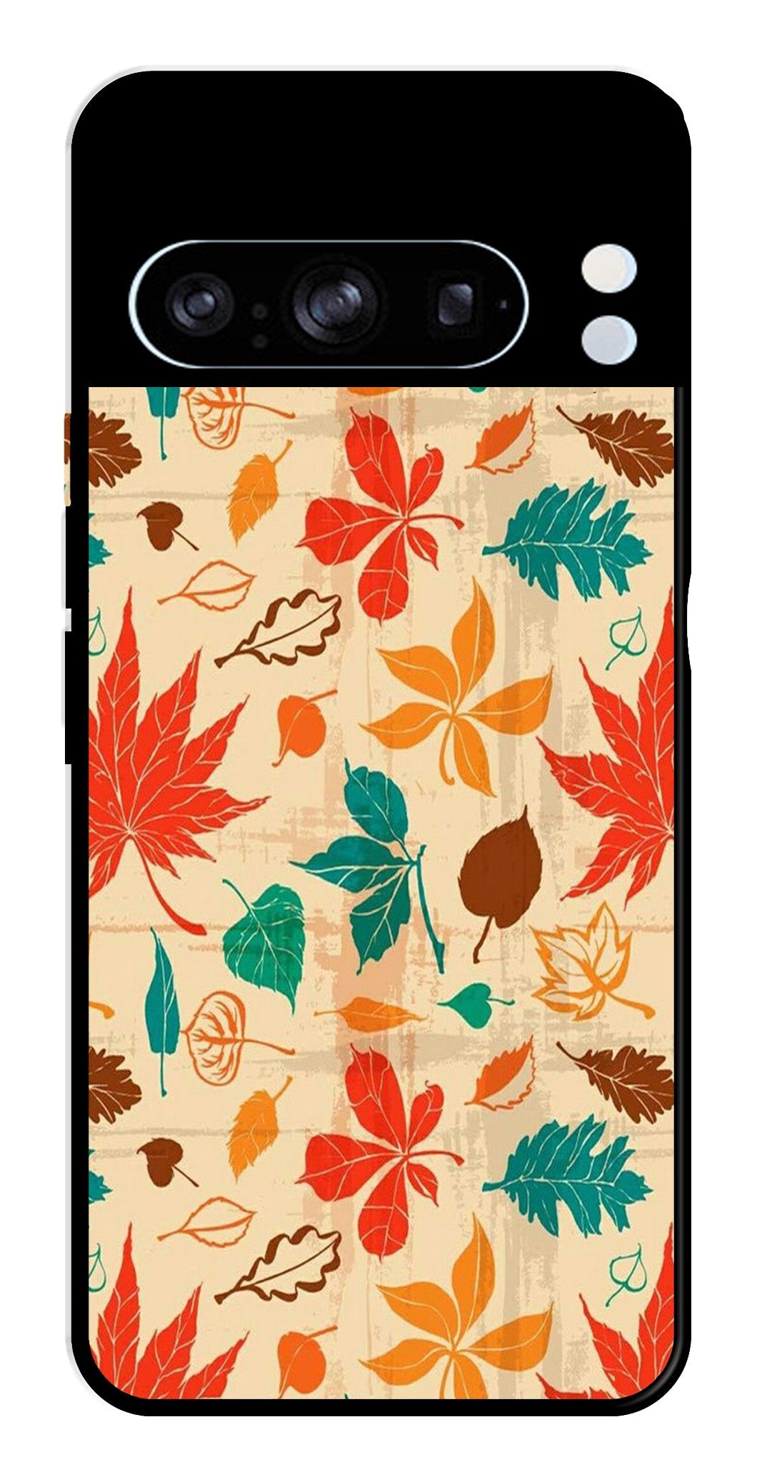 Leafs Design Metal Mobile Case for Google Pixel 8 Pro Leafs Design Metal Mobile Case for Google Pixel 8 Pro (Design No -14)