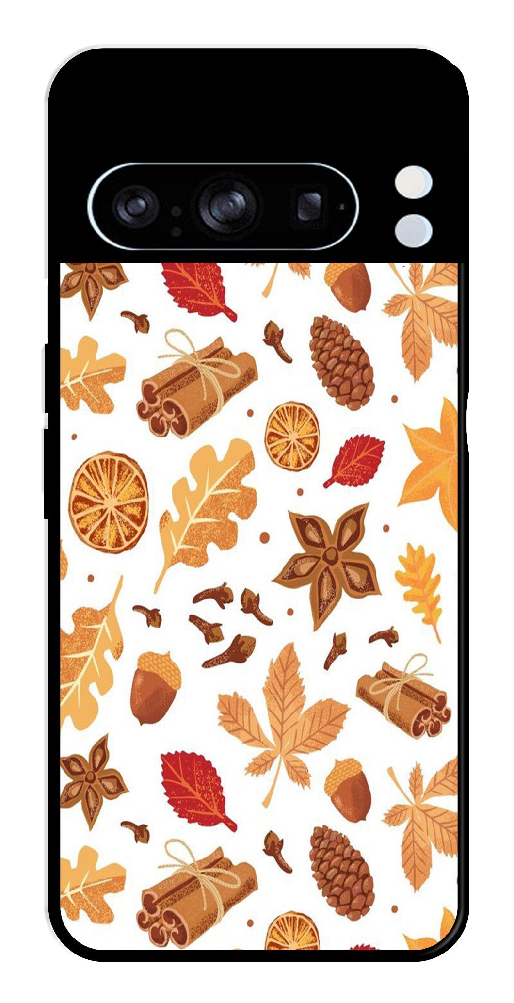Autumn Leaf Metal Mobile Case for Google Pixel 8 Pro Autumn Leaf Metal Mobile Case for Google Pixel 8 Pro (Design No -19)
