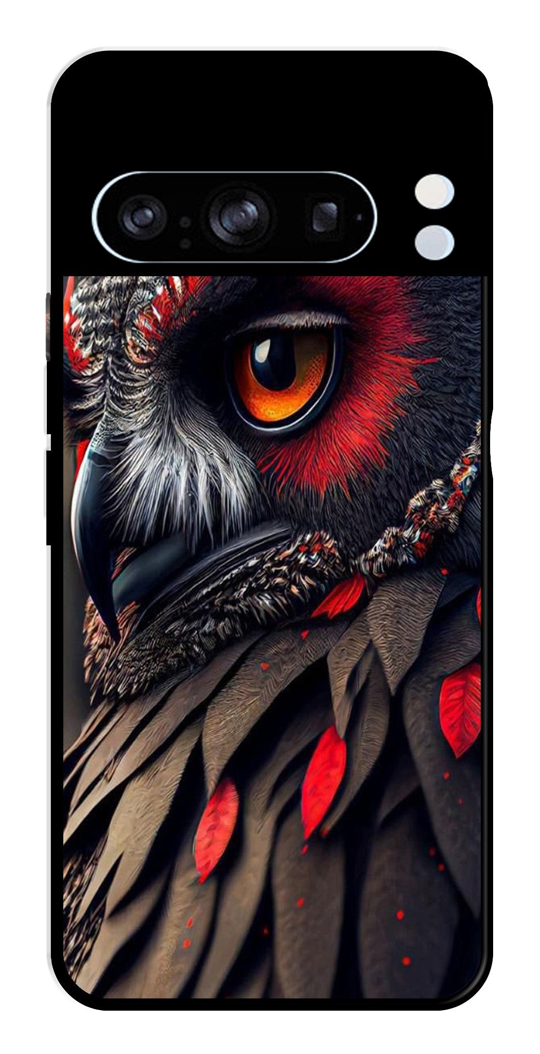 Owl Design Metal Mobile Case for Google Pixel 8 Pro Owl Design Metal Mobile Case for Google Pixel 8 Pro (Design No -26)