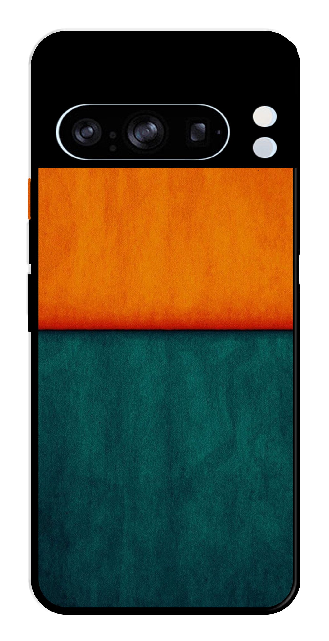 Orange Green Pattern Metal Mobile Case for Google Pixel 8 Pro Orange Green Pattern Metal Mobile Case for Google Pixel 8 Pro (Design No -45)