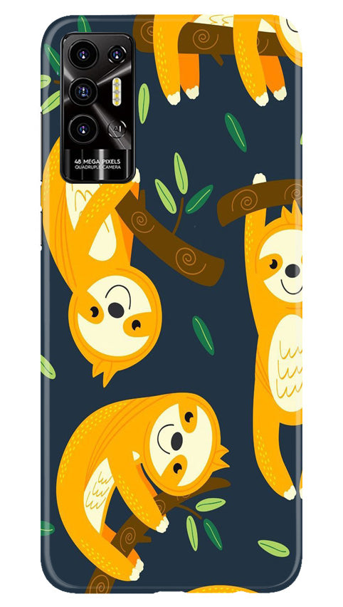 Racoon Pattern Mobile Back Case for Tecno Pova 2 (Design - 2) Racoon Pattern Case for Tecno Pova 2