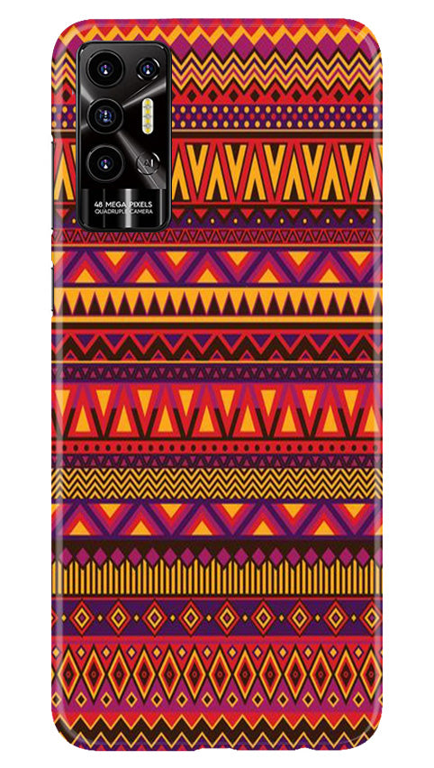 Zigzag line pattern2 Mobile Back Case for Tecno Pova 2 (Design - 10) Zigzag line pattern2 Case for Tecno Pova 2
