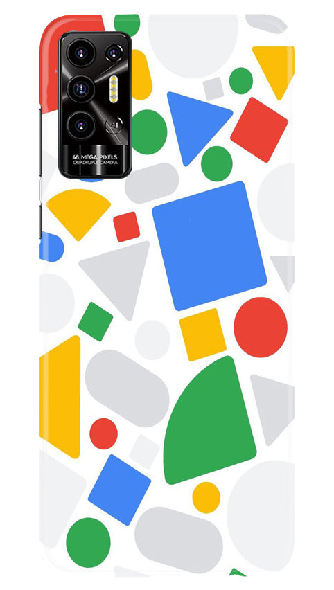 Circul Squar & Tringle Art Mobile Back Case for Tecno Pova 2 (Design - 18) Circul Squar & Tringle Art Case for Tecno Pova 2