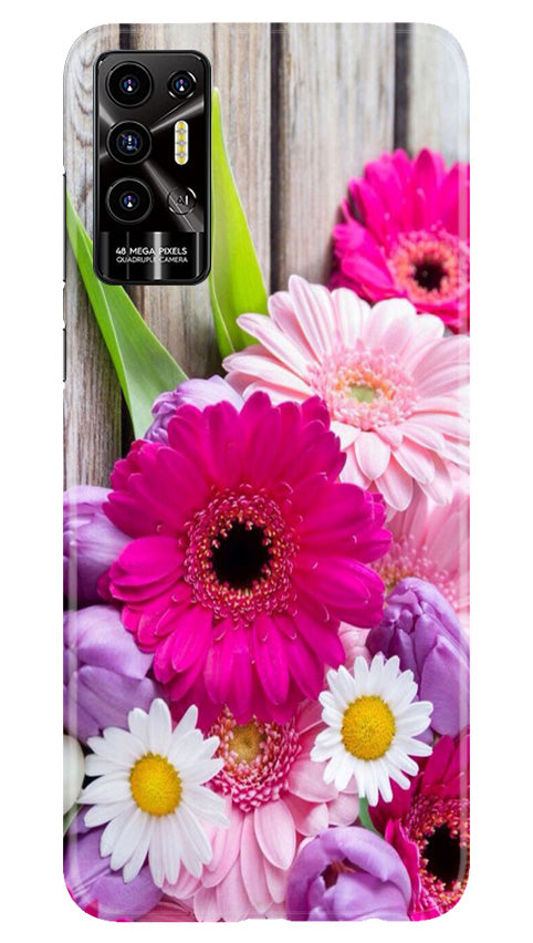 Coloful Daisy2 Mobile Back Case for Tecno Pova 2 (Design - 76) Coloful Daisy2 Case for Tecno Pova 2
