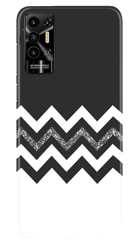Black white Pattern2Mobile Back Case for Tecno Pova 2 (Design - 83) Black white Pattern2Case for Tecno Pova 2