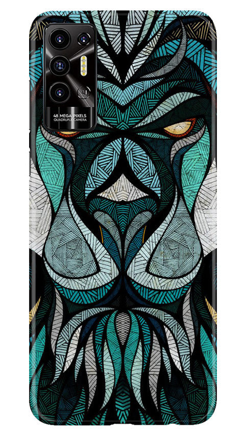 Lion Mobile Back Case for Tecno Pova 2 (Design - 97) Lion Case for Tecno Pova 2