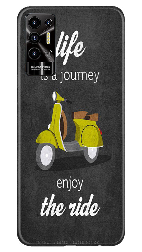 Vintage Scooter Mobile Back Case for Tecno Pova 2 (Design - 229) Vintage Scooter Case for Tecno Pova 2 (Design No. 229)